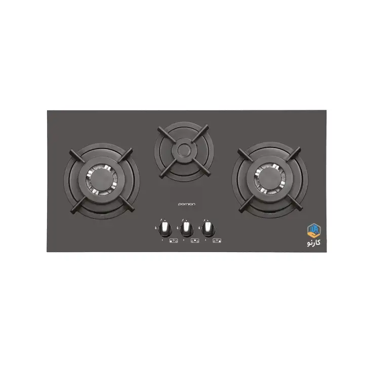 گاز صفحه ای پرنیان مدل PB 3202 سه شعله شیشه ای
