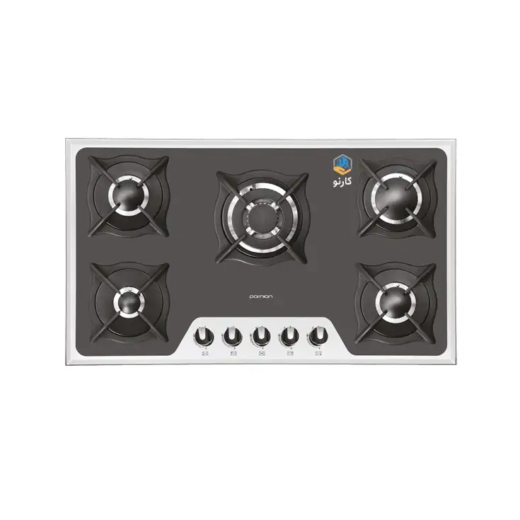 گاز صفحه ای پرنیان مدل PB 5214 پنج شعله شیشه ای