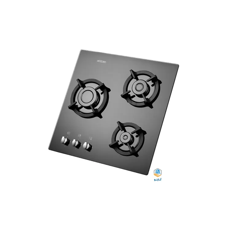 گاز صفحه ای استیل البرز مدل g3551 شیشه ای