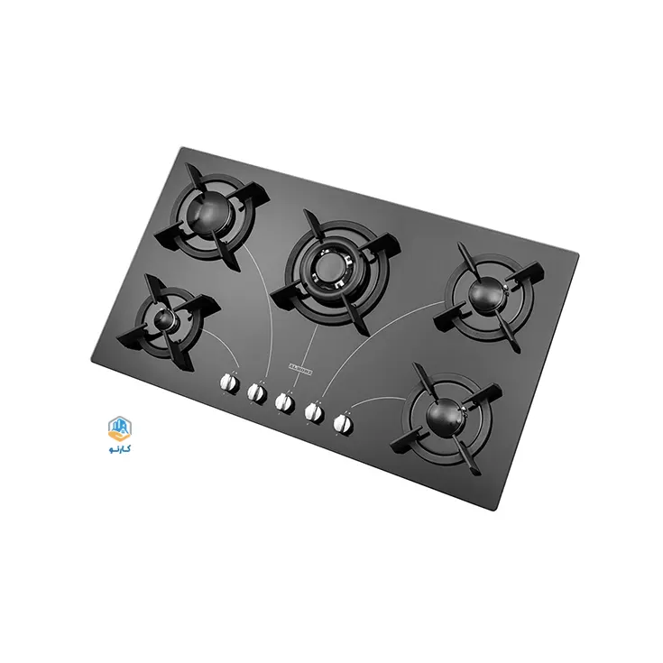 گاز صفحه ای استیل البرز مدل g5908 شیشه ای
