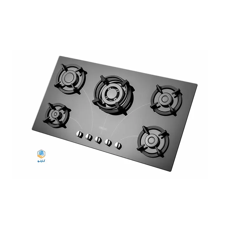 گاز صفحه ای استیل البرز مدل g5958 شیشه ای